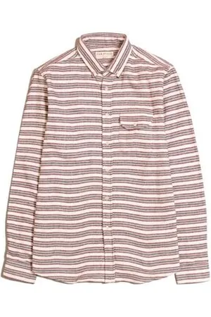Farfield Pitkähihainen paitapusero Larry Shirt - Ecru EU L