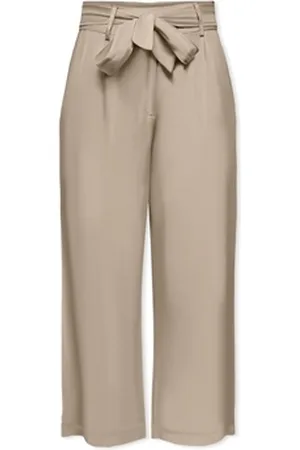 ONLY Housut Caro Linen Trousers - Oxford Tan EU S