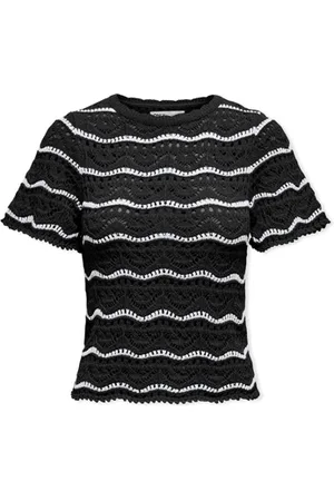 ONLY Neulepusero Anna Sofia Life Knit - Black/Cloud Dancer EU S