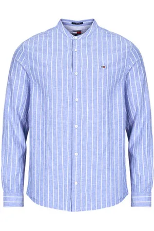 Tommy Hilfiger Pitkähihainen paitapusero TJM LINEN MIX BND STP SHRT EXT EU XXL