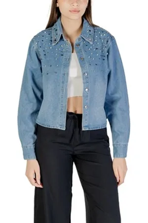 ONLY Paitapusero / Kauluspaita Onlmaggiemay Ls Rhinestone Dnm Shirt Mae 15341749 EU S