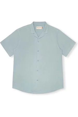 RVLT Pitkähihainen paitapusero Cuban Shirt - Lightblue EU L