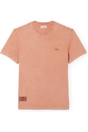 Lacoste T-paidat & Poolot Washed Effect Heavy Jersey T-Shirt - Light Brown EU M