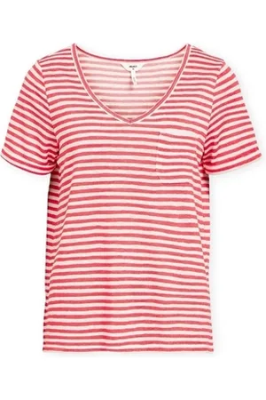 Object Svetari Noos Top Tessi Slub - Paradise Pink/White EU S