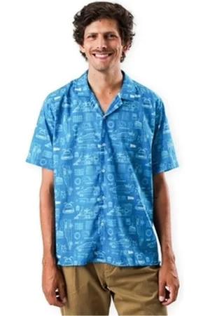 Brava Fabrics Pitkähihainen paitapusero BTTF Aloha Shirt - Navy EU S