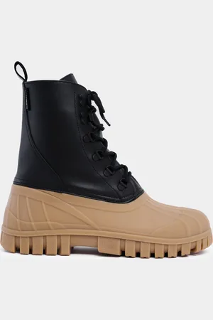 Stutterheim Patrol Boot Leather Black/Fudge