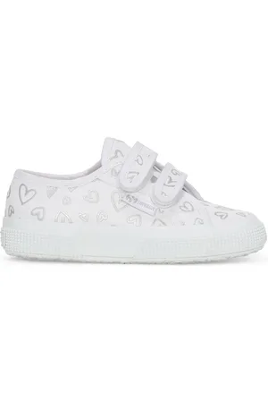 Superga 2750 KIDS STRAPS VEGAN MATERIAL CUTE HEARTS PRINT - Le - Low Cut - Girl