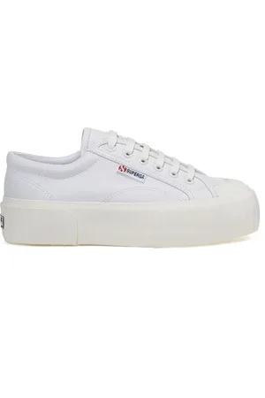 Superga 2631 STRIPE PLATFORM VEGAN MATERIAL - Sneakers - Wedge - Woman