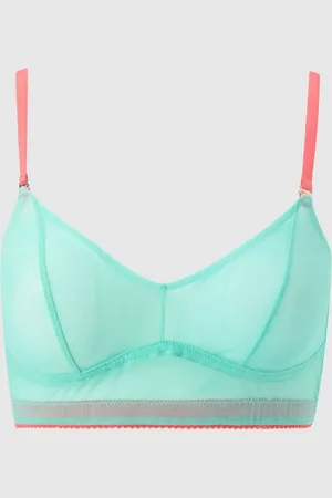 Understatement Mesh Balconette Turquoise/Coral
