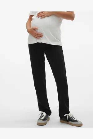 Mama;licious Slim Straight Fit Korkea Vyötärö Housut
