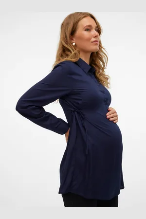 Mama;licious Paitakaulus Napitetut Hihansuut Slim Fit -hihat Tunikat