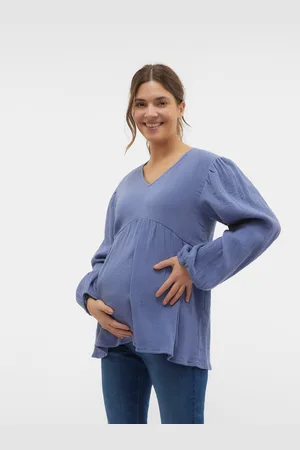 Mama;licious Regular Fit V-pääntie Joustavat Hihansuut Pallohihat Topit