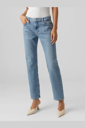 VERO MODA Vm90s Matala Vyötärö Straight Fit Farkut