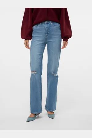 VERO MODA Vmtessa Korkea Vyötärö Wide Leg Fit Farkut