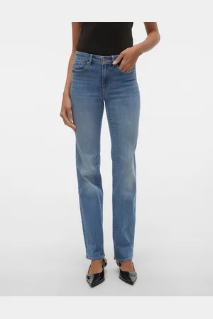 VERO MODA Vmflash Normaali Vyötärö Straight Fit Farkut