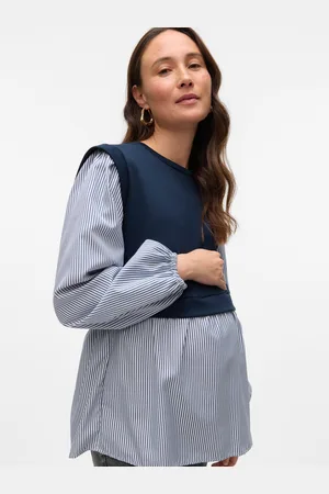 Mama;licious Regular Fit O-pääntie Leveät Hihat Topit