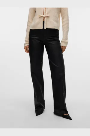 VERO MODA Vmtessa Korkea Vyötärö Coated Housut