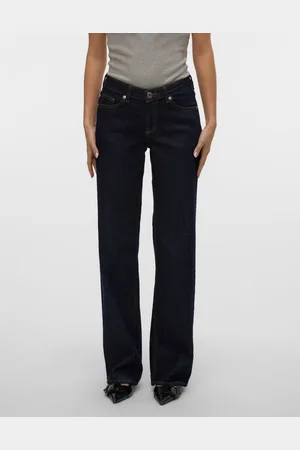 VERO MODA Vmvanessa Matala Vyötärö Wide Leg Fit Farkut