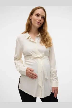 Mama;licious Regular Fit Paitakaulus Napitetut Hihansuut Slim Fit -hihat Paidat