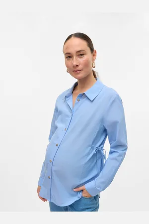 Mama;licious Regular Fit Paitakaulus Napitetut Hihansuut Slim Fit -hihat Paidat
