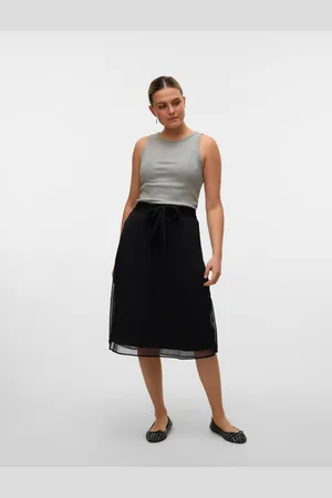 VERO MODA Vmclementine Korkea Vyötärö Midihame