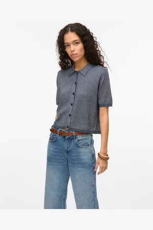 VERO MODA Vmhappyshine Neulekankainen Pikeepaita
