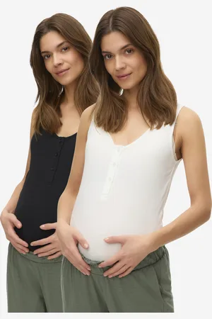 Mama;licious Bodycon Fit U-pääntie Hihattomat Topit