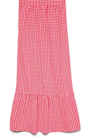 VERO MODA Vmcheck Korkea Vyötärö Pitkä Hame