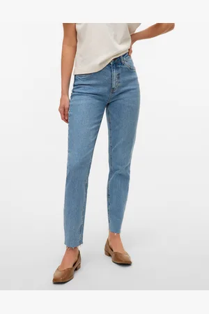 VERO MODA Vmbrenda Korkea Vyötärö Mom Fit Nilkka Farkut