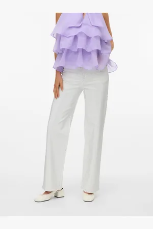 VERO MODA Vmtessa Korkea Vyötärö Wide Leg Fit Farkut