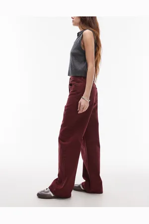 Topshop Mid Rise Loose Fit Straight Jeans
