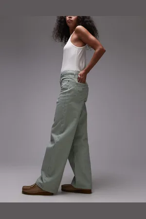 Topshop Mid Rise Loose Fit Straight Jean