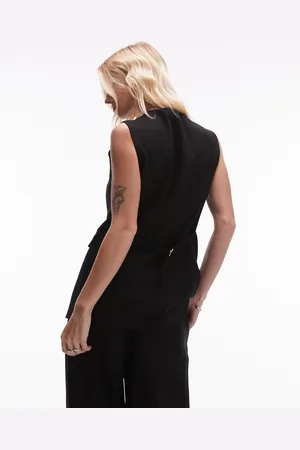 Topshop Fitted Longline Waistcoat