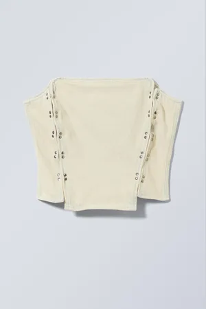 Weekday Rose Denim Corset Top