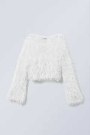 Weekday Leya Hairy Bell Sleeve Knitted Sweater