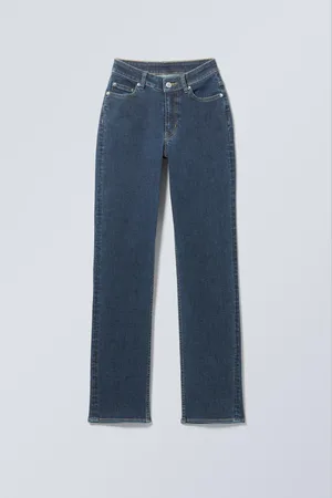 Weekday Twig Curve Mid Rise Slim Straight Leg Jeans