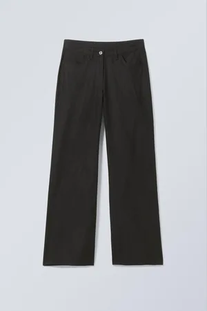 Weekday Regular Fit Linen Blend Trousers