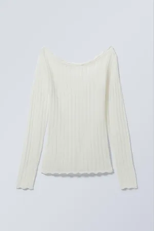 Weekday Knitted Off Shoulder Sweater