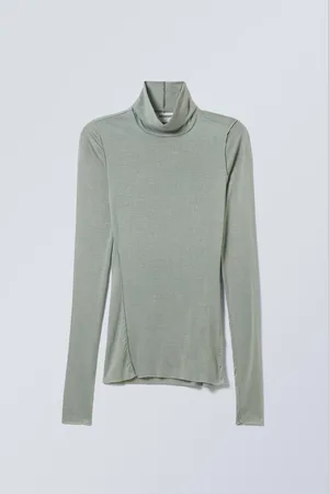 Weekday Sheer Long-Sleeve Turtleneck