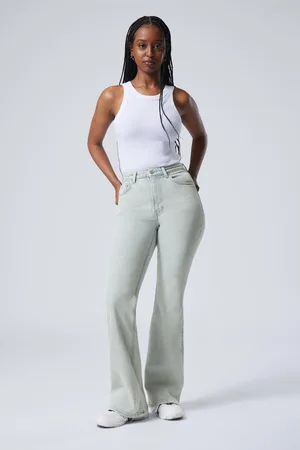 Weekday Glow Curve High Waisted Regular Flared Leg Jeans