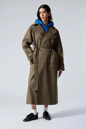 Weekday Oversized Double-Breasted Trench Coat