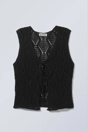 Weekday Crochet Knit Tie Vest