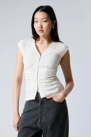 Weekday Sleeveless Crinkle Top
