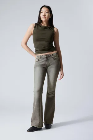 Weekday Flame Low Rise Slim Flared Leg Jeans