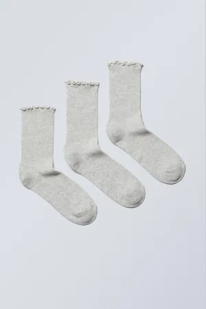 Weekday 3-pack Frill Edge Socks