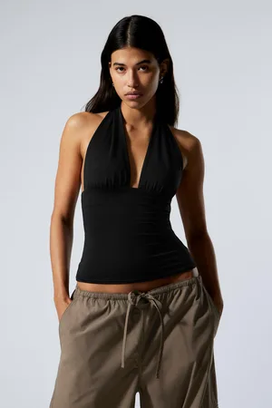 Weekday Deep Halterneck Top