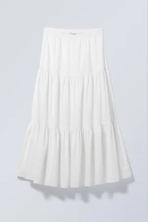 Weekday Tiered Maxi Poplin Skirt