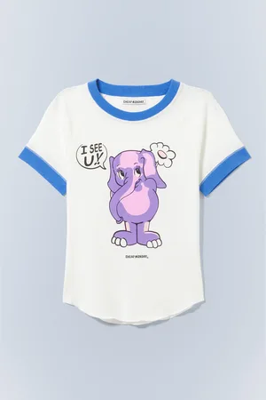 Cheap Monday Tight Printed Short Sleeve Mini T-shirt