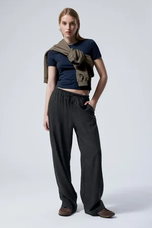 Weekday Relaxed Linen Blend Trousers