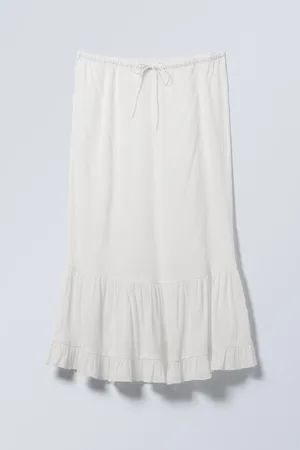 Weekday Sheer Tiered Crepe Skirt
